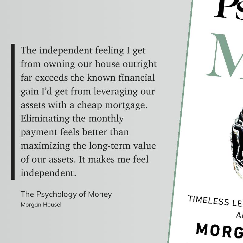 Peace of mind > Maximizing ROI (Payoff mortgage or not?)